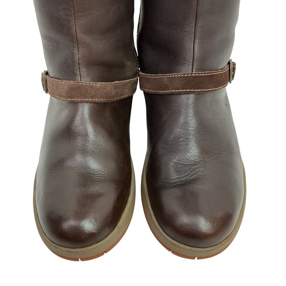 Chaco Mara Waterproof Mid-Calf Leather Riding Boots Womens Brown 8/9 - Picture 3 of 14